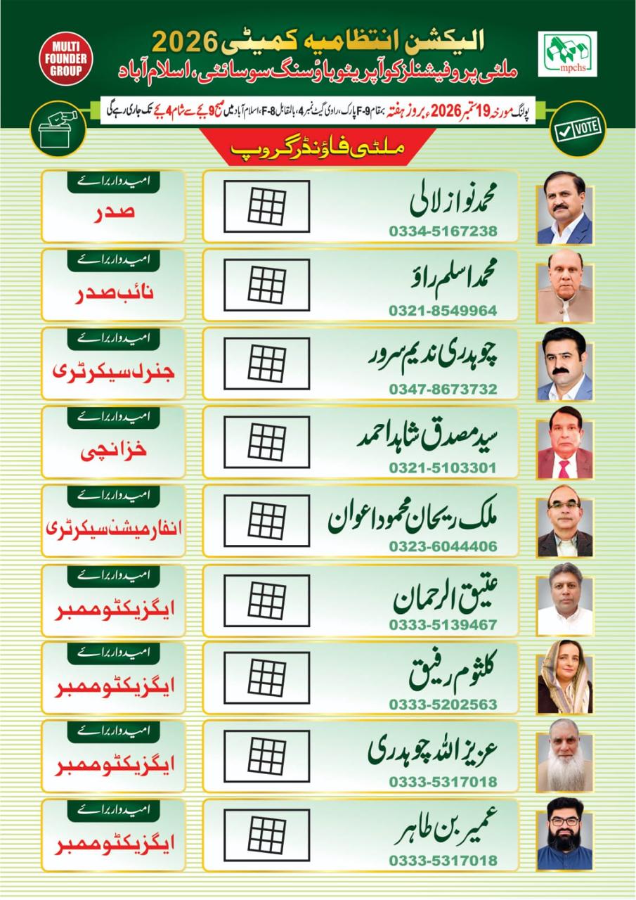 Supplied 2026 election committee candidate poster